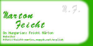 marton feicht business card