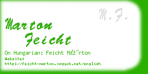 marton feicht business card